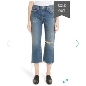 GRLFRND Linda Ripped High Waist Crop Jeans